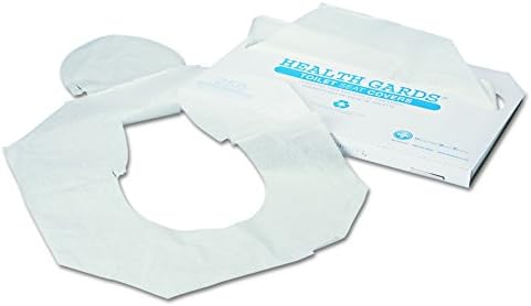 Health Gards - Калъфи за седалките на тоалетната чиния HOSHG1000 HOSPECO HG1000, сгънати наполовина, бели, Опаковки по 250 броя